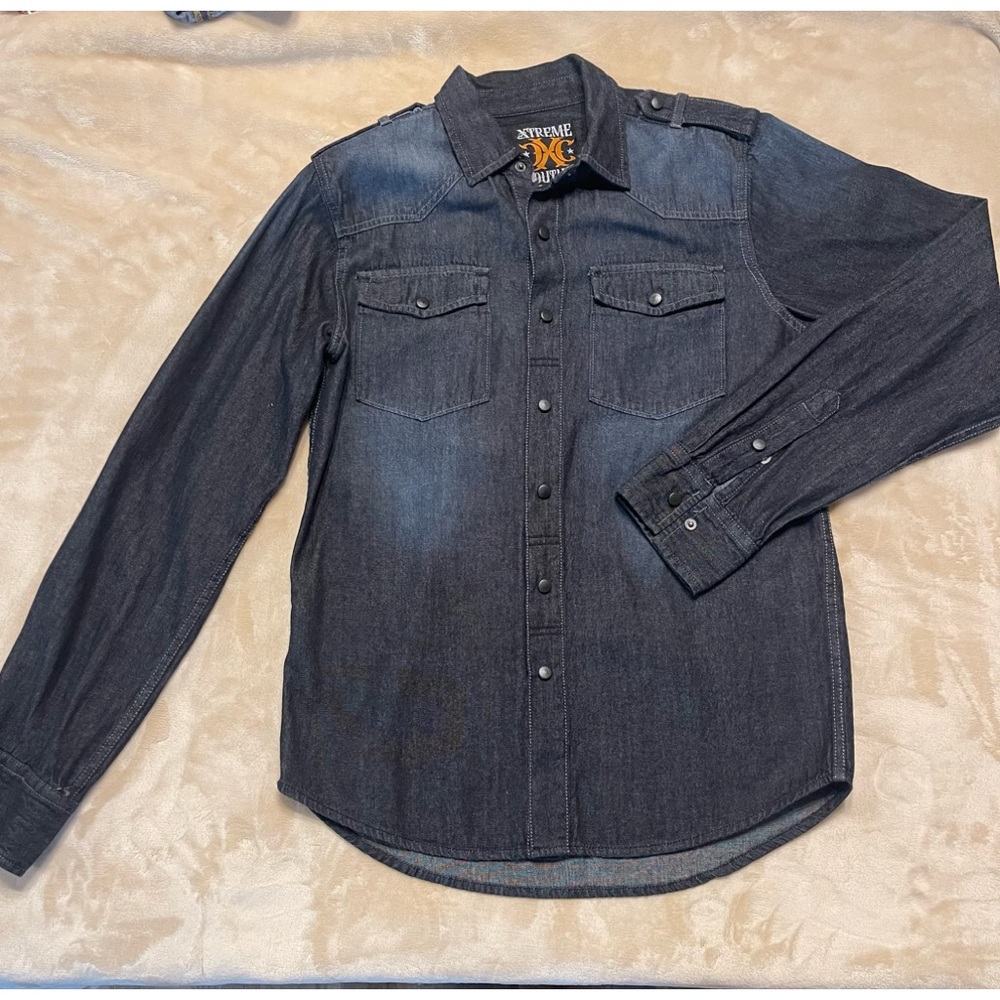 Men's Denim Button Down Shirt